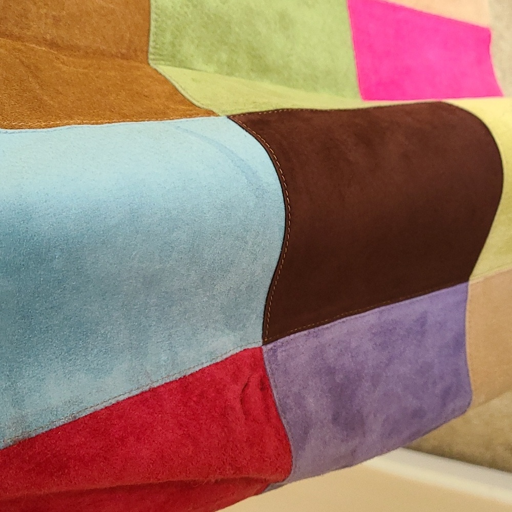 Inc Genuine Leather Patchwork Skirt - image 4